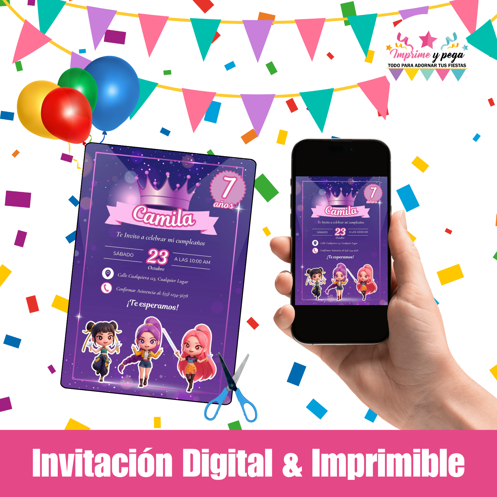 Invitación Digital & Imprimible Huntrix 01 - Imagen 2